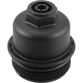 Engine Oil Filter Housing Cover Cap No.11428575907 for BMW X1 28i 2.0L 2016-2019 for BMW X2 2018-2019 Plastic Black