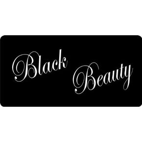 Black Beauty Photo License Plate