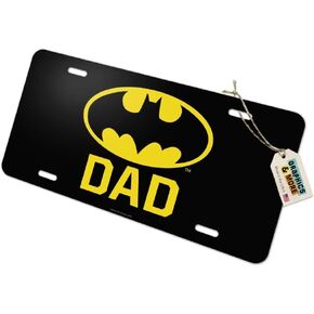 GRAPHICS & MORE Batman Bat Dad Shield Logo Novelty Metal Vanity Tag License Plate