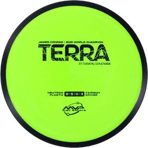 قرص MVP Disc Sports Neutron Terra James Conrad Edition Disc Golf Fairway Driver (قد تختلف الألوان)