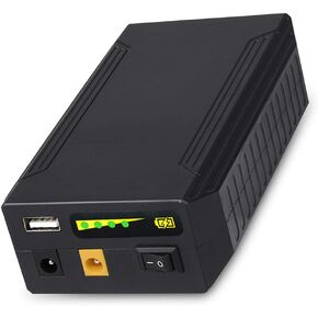 Talentcell Rechargeable 12V/11000mAh 9V/14500mAh 5V/26400mAh DC Output Lithium ion Battery Pack for LED Strip and CCTV Camera, Portable Li-ion Power Bank with AC/DC Charger, Black