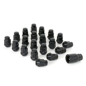 Corvette Lug Nuts and Wheel Locks Set - Black for 1997-2019 C5, C6, C7, Z06, ZR1, Grand Sport