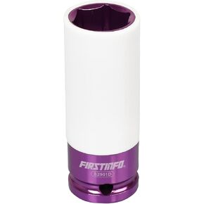 FIRSTINFO B2904A 1/2-Inch Impact Drive Lug Nut Socket 17mm CR-MO Thin-Walled Wheel Rim Protector, 150mm Long, Non-Marring in Saudi Arabia