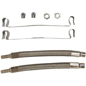 Wheel Masters 8009 Stainless Steel Hand Hole Mount - 2 Hose Kit for 16"- 19.5" Inner Dual Wheels, Silver