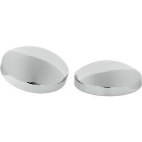 Chrome Hub Covers for Semi Trucks - Inside Diameter 8" (About 203.20 mm), Semi Hub Cap Covers w/Lip: 1", Chrome Mirror Finish- for Rear Semi Truck Wheels, Universal Fit - 2 Pc Pack