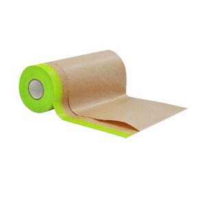 Paint Masking Paper-Unfold 12 inch x 50 feet Tape and Drape Painters Paper, Masking Paper for Painting Cars, Floor Protection, Auto Body Masking, Wall Covering (1 Roll)