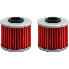 AHL 2 Pcs Oil Filter for HONDA NC700X DCT 2012-2018/CTX700N DCT 2014-2018/SXS1000M3 Pioneer 1000 2016-2019 15412-MGS-D21