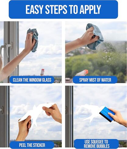 Anti-Collision Window Bird Stickers Decals by Decords - Protect Birds from Window Collisions - Made in Europe Window Decals for Bird Strikes - Easy to Peel and Stick, 2 Years Warranty in Kuwait