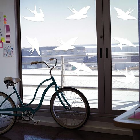 Anti-Collision Window Bird Stickers Decals by Decords - Protect Birds from Window Collisions - Made in Europe Window Decals for Bird Strikes - Easy to Peel and Stick, 2 Years Warranty in Kuwait