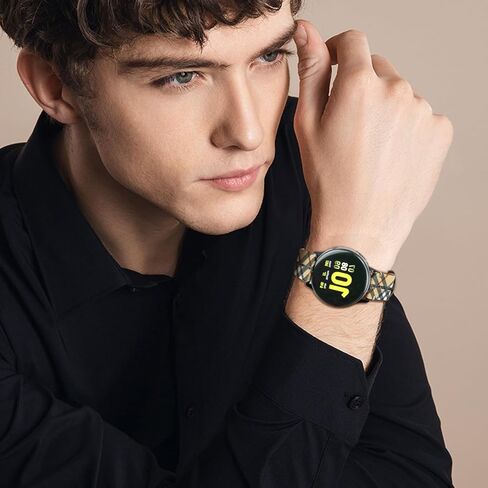 متوافق مع ساعة Samsung Galaxy Watch 5/4/6 40 مم 44 مم/5 Pro 45 مم/4 حزام كلاسيكي 42 مم 46 مم للنساء والرجال، أساور معصم بديلة ناعمة منقوشة فاخرة مقاس 20 مم لهاتف Galaxy Active 2 40 مم in Kuwait
