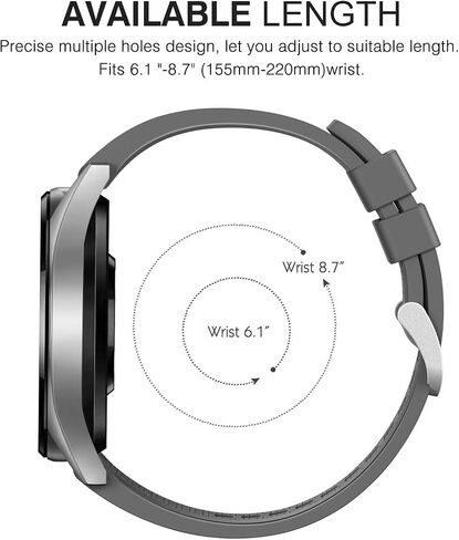 MoKo Band Compatible with Huawei Watch GT 2019 46mm/Watch GT Active/Watch 2 Pro/Honor Watch Magic/Samsung Galaxy Watch 46mm/Gear S3, Soft Silicone Replacement Strap in Saudi Arabia