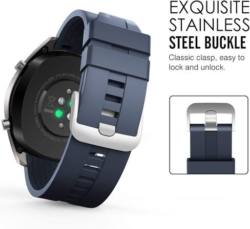 MoKo Band Compatible with Huawei Watch GT 2019 46mm/Watch GT Active/Watch 2 Pro/Honor Watch Magic/Samsung Galaxy Watch 46mm/Gear S3, Soft Silicone Replacement Strap in Saudi Arabia