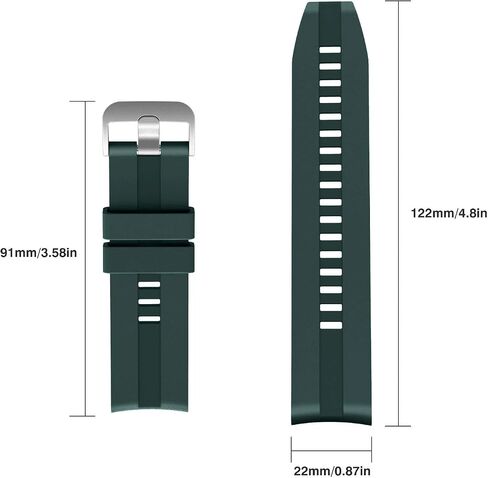MoKo Band Compatible with Huawei Watch GT 2019 46mm/Watch GT Active/Watch 2 Pro/Honor Watch Magic/Samsung Galaxy Watch 46mm/Gear S3, Soft Silicone Replacement Strap in Saudi Arabia