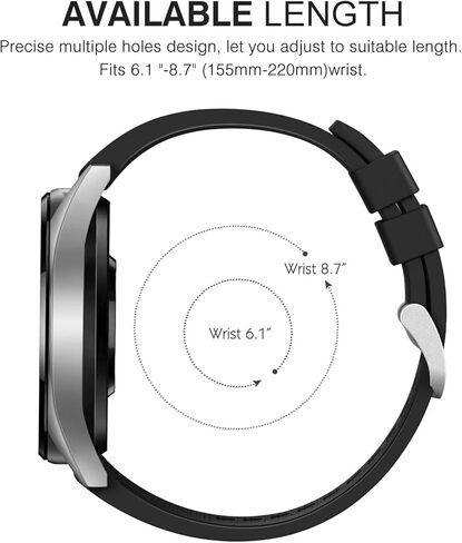 MoKo Band Compatible with Huawei Watch GT 2019 46mm/Watch GT Active/Watch 2 Pro/Honor Watch Magic/Samsung Galaxy Watch 46mm/Gear S3, Soft Silicone Replacement Strap in Saudi Arabia