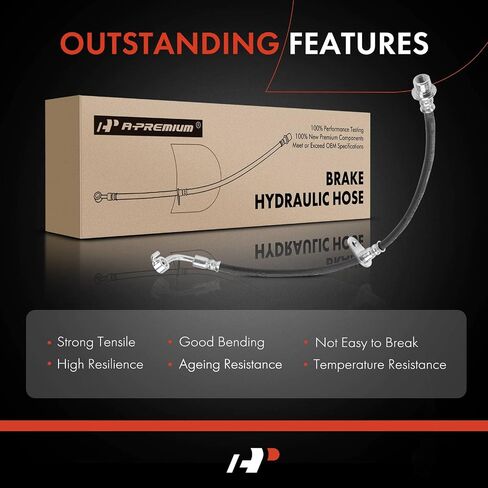 A-Premium Front Driver Brake Hydraulic Hose Compatible with Select Honda Models - Civic 2016-2020, Insight 2019-2021 - Replace# 01465TBAA00 in Saudi Arabia