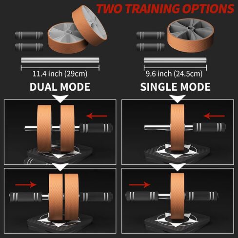 عجلة آب رولر، مجموعة عجلات تمرين معدات تمارين البطن لتدريب عضلات البطن الأساسية، عصا دوارة للعضلات تقلل من ألم العضلات وتشنجات الساق وآلام الظهر للصالة الرياضية المنزلية in Kuwait
