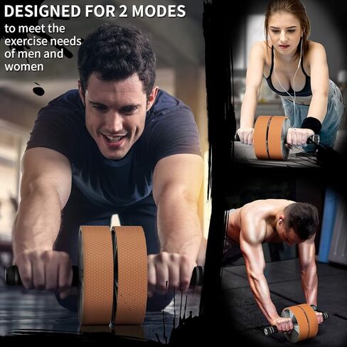 عجلة آب رولر، مجموعة عجلات تمرين معدات تمارين البطن لتدريب عضلات البطن الأساسية، عصا دوارة للعضلات تقلل من ألم العضلات وتشنجات الساق وآلام الظهر للصالة الرياضية المنزلية in Kuwait