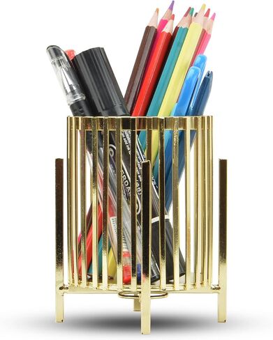 Black Pen Holder Cup for Desk, Black Wire Mesh Pencil Cup Holder for Desk, Premium Mesh Metal Pen Cup Pencil Holder Marker Holder, Desk Accessories Organizer for Home & Office in Saudi Arabia