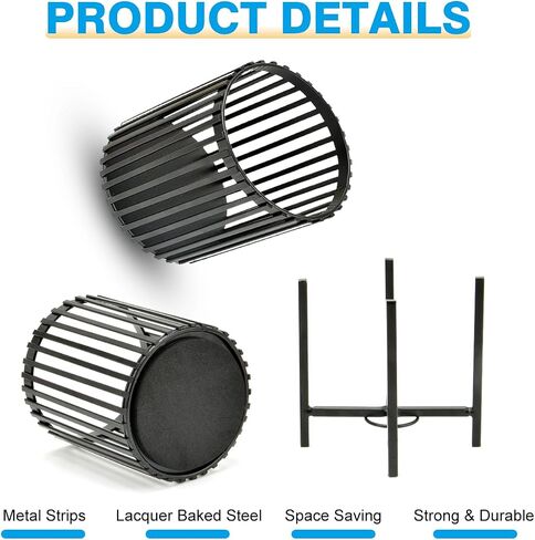 Black Pen Holder Cup for Desk, Black Wire Mesh Pencil Cup Holder for Desk, Premium Mesh Metal Pen Cup Pencil Holder Marker Holder, Desk Accessories Organizer for Home & Office in Saudi Arabia