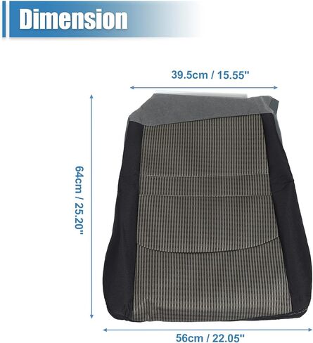X AUTOHAUX Black Driver Side Bottom Cloth Seat Cover for Dodge for Ram 1500 2500 3500 4500 5500 SLT 2010-2012 Driver Seat Cushion in Saudi Arabia