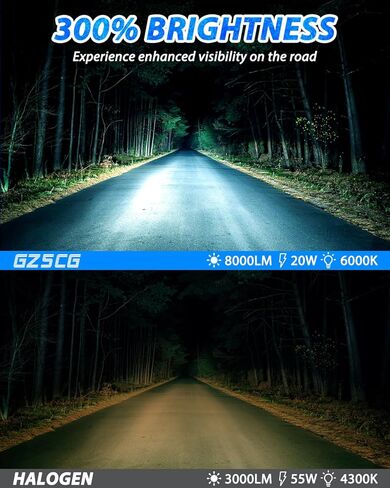 مصابيح إضاءة LED H4 9003 HB2 6500K زينون أبيض 8000 لومن شعاع عالي منخفض IP68 التوصيل والتشغيل اللاسلكي بدون مروحة 2 حزم in Kuwait