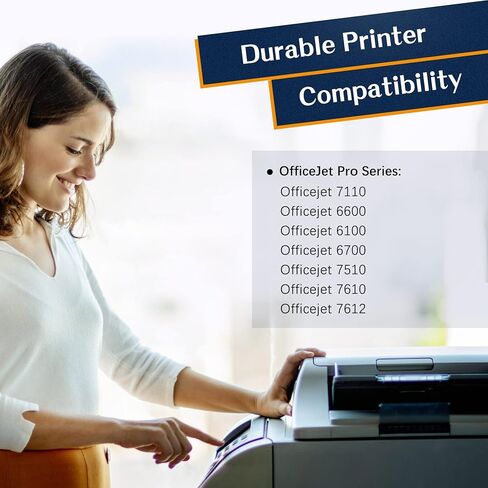 خرطوشة حبر بديلة متوافقة لطابعة HP 932XL 933XL 932 XL 933 XL لطابعة HP OfficeJet 6600 6700 6100 7110 7612 7510 7610 7620 (أسود، سماوي، أصفر، أرجواني، 4 عبوات كومبو) in Kuwait