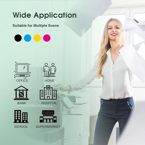 خراطيش حبر Clorisun 222 222XL لخراطيش حبر Epson 222 لخراطيش حبر Epson 222XL مجموعة كومبو تعمل مع Epson Workforce WF-2960 Expression Home XP-5200 (أسود، سماوي، أرجواني، أصفر، 4 عبوات) in Kuwait