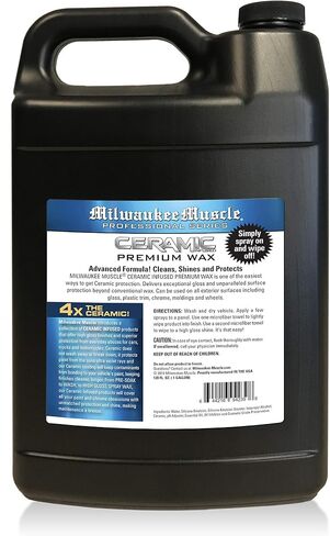 Ceramic Car Wax Gallon (128 Fl Oz) - 4X The Ceramic Coating - Advanced Hydrophobic Wax for Shine and Protection - Detail Car Wax Gallon - Includes Free Empty Spray Bottle in Saudi Arabia