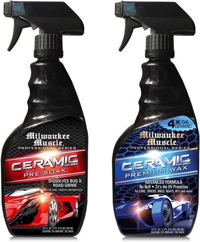 Ceramic Car Wax Gallon (128 Fl Oz) - 4X The Ceramic Coating - Advanced Hydrophobic Wax for Shine and Protection - Detail Car Wax Gallon - Includes Free Empty Spray Bottle in Saudi Arabia