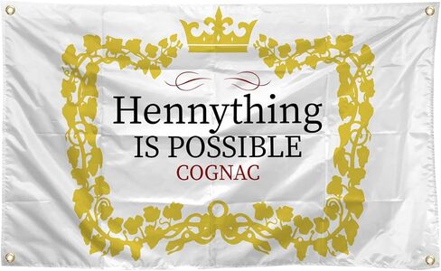 علم Hennything Is Possible تحفيزي مقاس 3 × 5 أقدام مع 4 حلقات نحاسية لتزيين غرفة النوم الجامعية، وغرفة النوم، وغرفة المعيشة، والمكتب (jk12) in Saudi Arabia