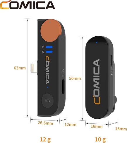 comica Vimo S MI Wireless Lavalier Microphone for iPhone-ipad with Noise Cancelling, Extended 656ft Range, Ideal for Video Recording and Live Streaming in Saudi Arabia