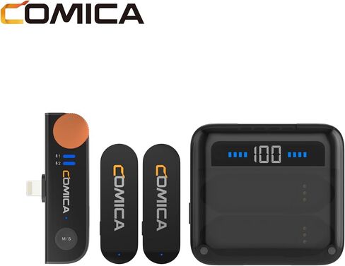 comica Vimo S MI Wireless Lavalier Microphone for iPhone-ipad with Noise Cancelling, Extended 656ft Range, Ideal for Video Recording and Live Streaming in Saudi Arabia