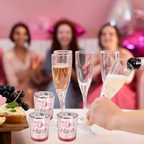 حاملات شموع نذرية ذهبية لحفلة عيد الميلاد الثلاثين، 12 قطعة من ديكورات حفلات عيد الميلاد الثلاثين السعيدة للرجال والنساء، 30 حامل شموع تيلايت القذرة هدايا الحفلات الثلاثين in Kuwait