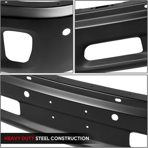 DNA MOTORING Front Bumper Compatible with 14-18 Ram 1500/19-23 Ram 1500 Classic,w/o Parking Sensor Holes,W/Fog Light Cutouts,Black,BUMP-F-RAM13-FB-01-BK in Saudi Arabia
