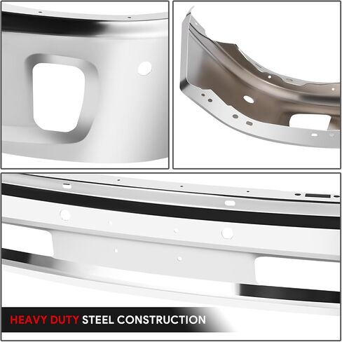 DNA MOTORING Front Bumper Compatible with 14-18 Ram 1500/19-23 Ram 1500 Classic,w/o Parking Sensor Holes,W/Fog Light Cutouts,Black,BUMP-F-RAM13-FB-01-BK in Saudi Arabia