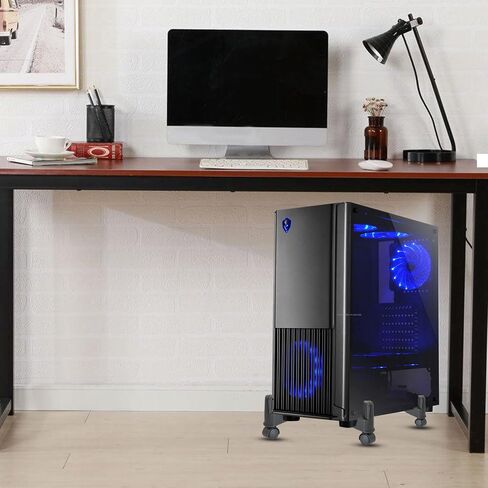 MOZEN Computer Tower Stand, Adjustable PC Stand with 5 Rolling Castor Wheels, Mobile CPU Stand for Under Desk, Adjustable up to 9.8 inches in Saudi Arabia