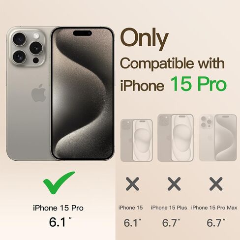 حافظة JETech مطلية بالكهرباء لهاتف iPhone 15 Pro مقاس 6.1 بوصة، حماية كاملة لعدسة الكاميرا، متوافقة مع الشحن اللاسلكي MagSafe، غطاء هاتف ناعم مقاوم للصدمات من مادة TPU (ذهبي) in Kuwait