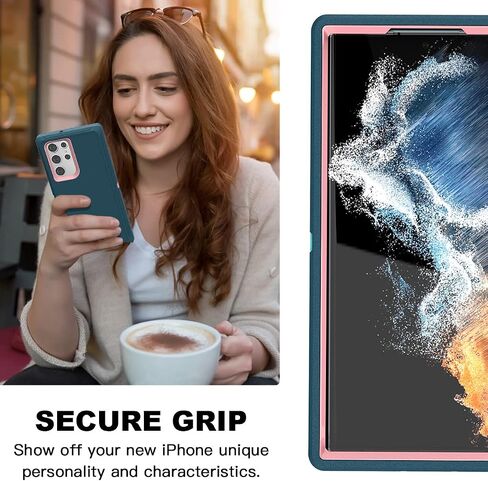 AICase for Galaxy S22 Ultra Case with Screen Protector,Heavy Duty Drop Protection Full Body Rugged Shockproof/Dust Proof Military Protective Tough Durable Phone Cover for Samsung S22 Ultra 6.8“ in Saudi Arabia