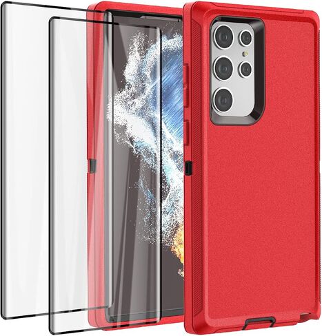AICase for Galaxy S22 Ultra Case with Screen Protector,Heavy Duty Drop Protection Full Body Rugged Shockproof/Dust Proof Military Protective Tough Durable Phone Cover for Samsung S22 Ultra 6.8“ in Saudi Arabia