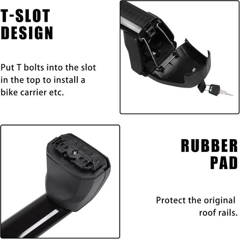 Snailfly Crossbar مناسب لـ 2020-2024 Land Rover Defender 110 130 Max 207lbs الحمولة سقف الرف عبر القضبان حامل البضائع الثقيلة مع أقفال مضادة للسرقة (للقضبان الجانبية للمصنع) in Saudi Arabia