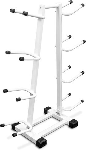 Crown Sporting Goods Medicine Ball Storage Rack: Double Sided 4-Tier Exercise Ball Storage Tree Stand for 8 Weighted Balls in Saudi Arabia