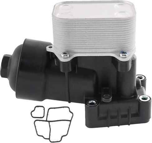 غطاء فلتر الزيت متوافق مع 2012-2014 VW Amarok Passat 2.0L A3 Q3 2.0L مجموعة فلتر مبرد زيت المحرك تحل محل #03L115389H 03L-115-389-H 03L115389B 03L115389G 03L115389C in Saudi Arabia