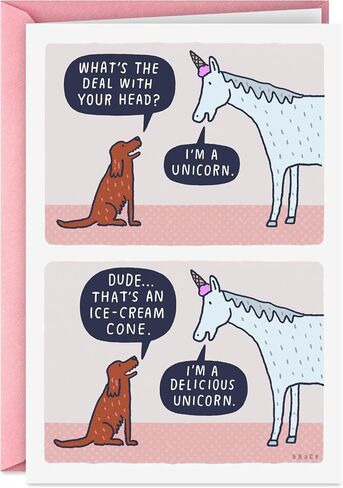 Hallmark Shoebox Funny Birthday Card (Delicious Unicorn) in Saudi Arabia