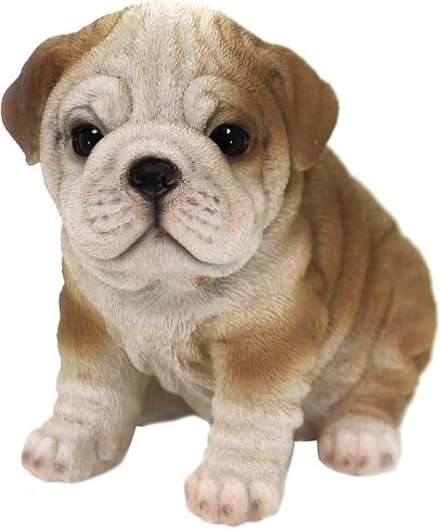 Pacific Giftware English Bulldog Puppy Statue Realistic Looking Glass Eyes in Saudi Arabia