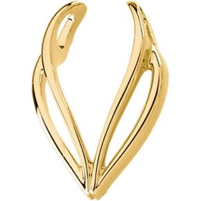 Semi-Polished 18k Yellow Gold Pendant Enhancer Fine Jewelry for Women Gifts for Her (23x16.5mm, Mounting Only, Not All Stones Included) in Saudi Arabia