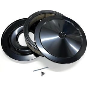 14 "× 3" مستديرة مجموعة منظف الهواء الأسود القاعدة المسطحة Chevy SBC 350 BBC 454 ورقة in Kuwait