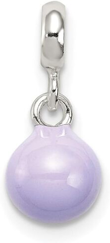 925 Sterling Silver Lilac Lilac Bead Bead Enhancer (L- 17 mm ، W- 8 مم) in Saudi Arabia