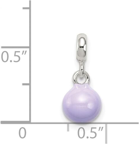 925 Sterling Silver Lilac Lilac Bead Bead Enhancer (L- 17 mm ، W- 8 مم) in Saudi Arabia