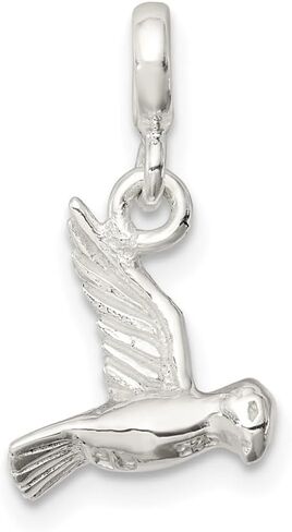 925 Sterling Silver Bird Enhancer Pendant (L- 21 mm, W- 11 mm) in Saudi Arabia