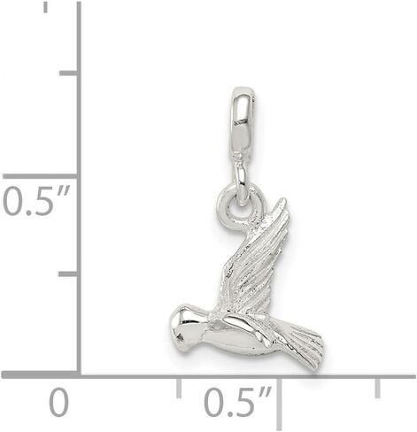 925 Sterling Silver Bird Enhancer Pendant (L- 21 mm, W- 11 mm) in Saudi Arabia